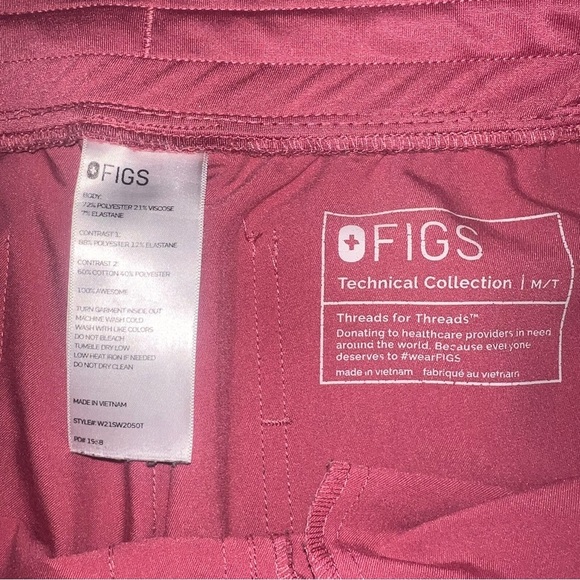 Figs Zamora Jogger Scrub Pants Quartz Medium Tall Breast Cancer Limited Edition - Picture 12 of 13